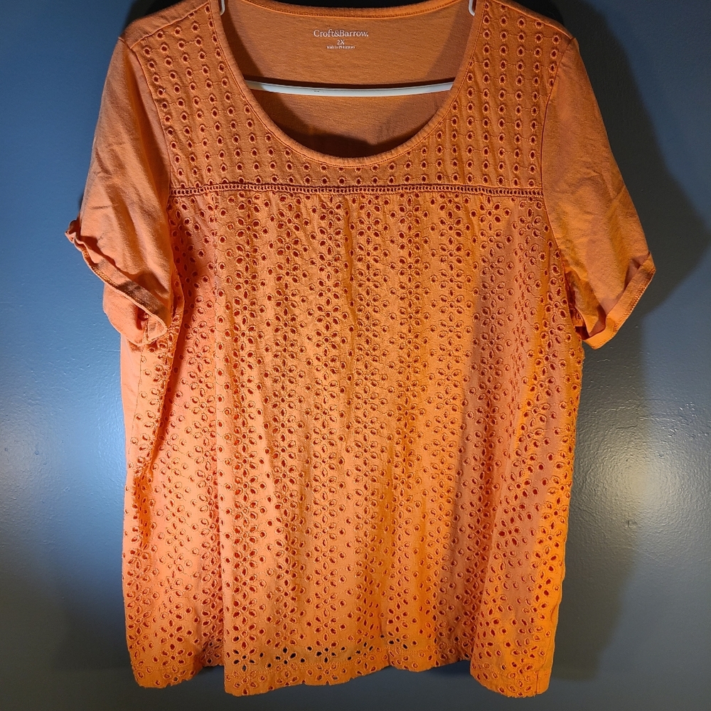 Croft and Barrow eyelet blouse size 2x - Picture 1 of 5